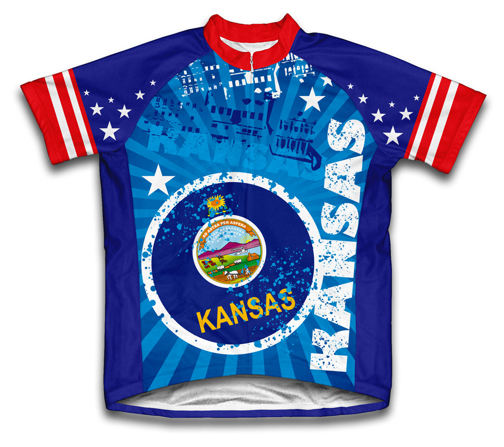 Kansas Short Sleeve Cycling Jersey for Men and Women