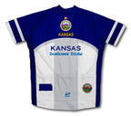Kansas Flag Short Sleeve Cycling Jersey for Men and Women