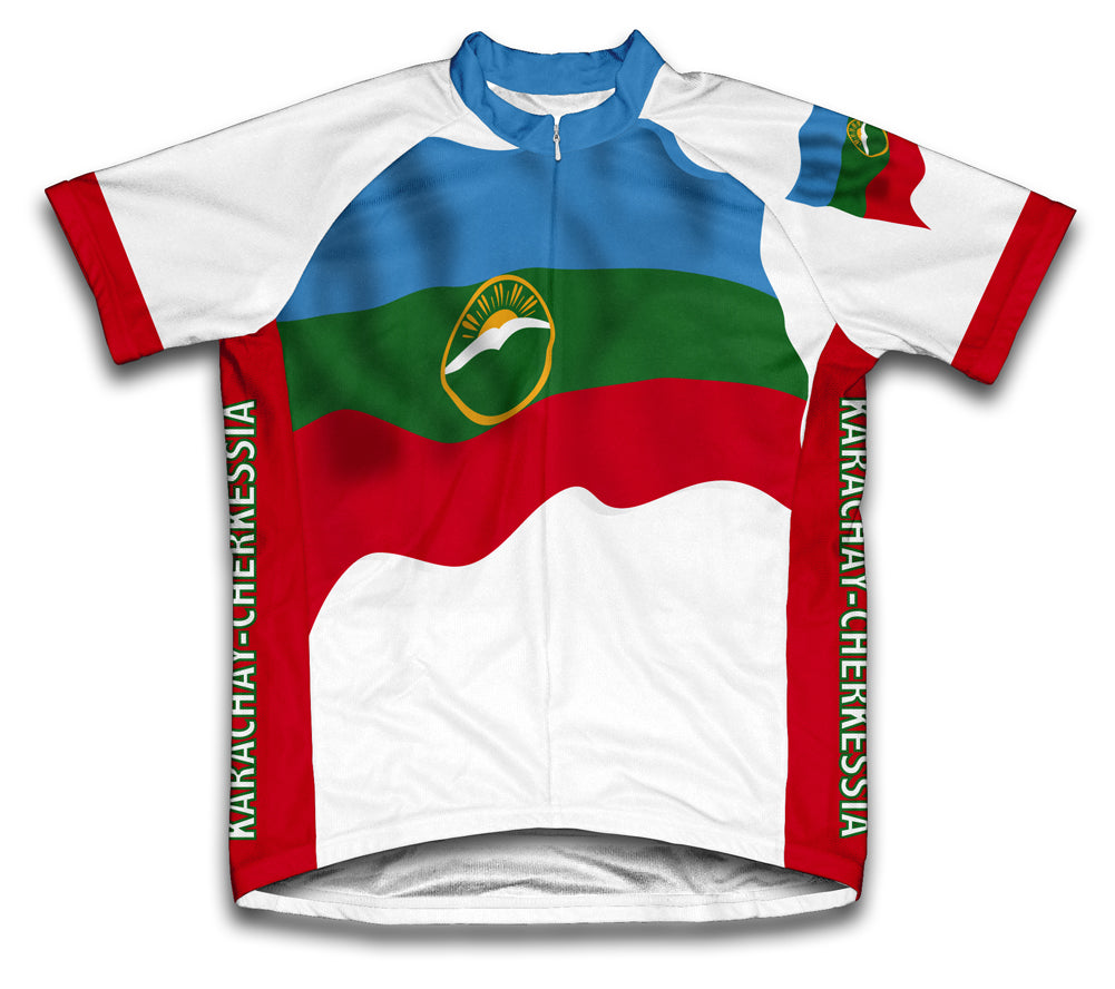 Karachay-Cherkessia Flag Cycling Jersey for Men and Women