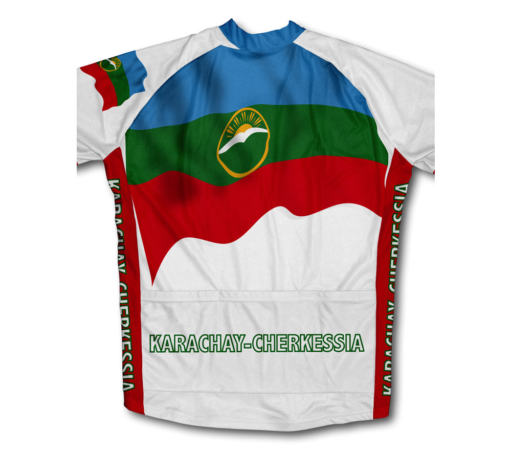 Karachay-Cherkessia Flag Cycling Jersey for Men and Women