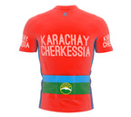 Karachay-Cherkessia  Full Zipper Bike Short Sleeve Cycling Jersey