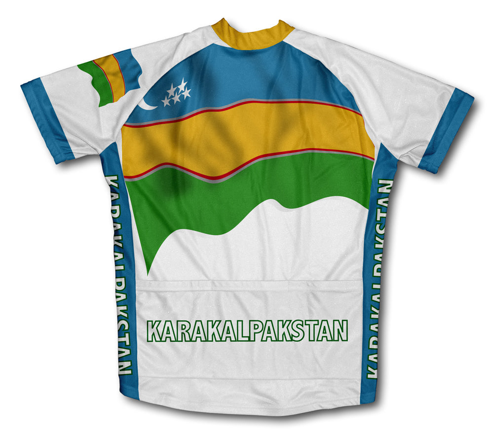 Karakalpakstan Flag Cycling Jersey for Men and Women