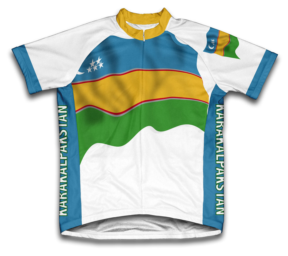 Karakalpakstan Flag Cycling Jersey for Men and Women