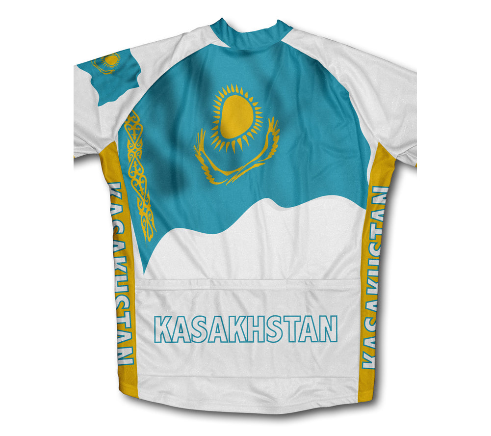 Kasakhstan Flag Cycling Jersey for Men and Women