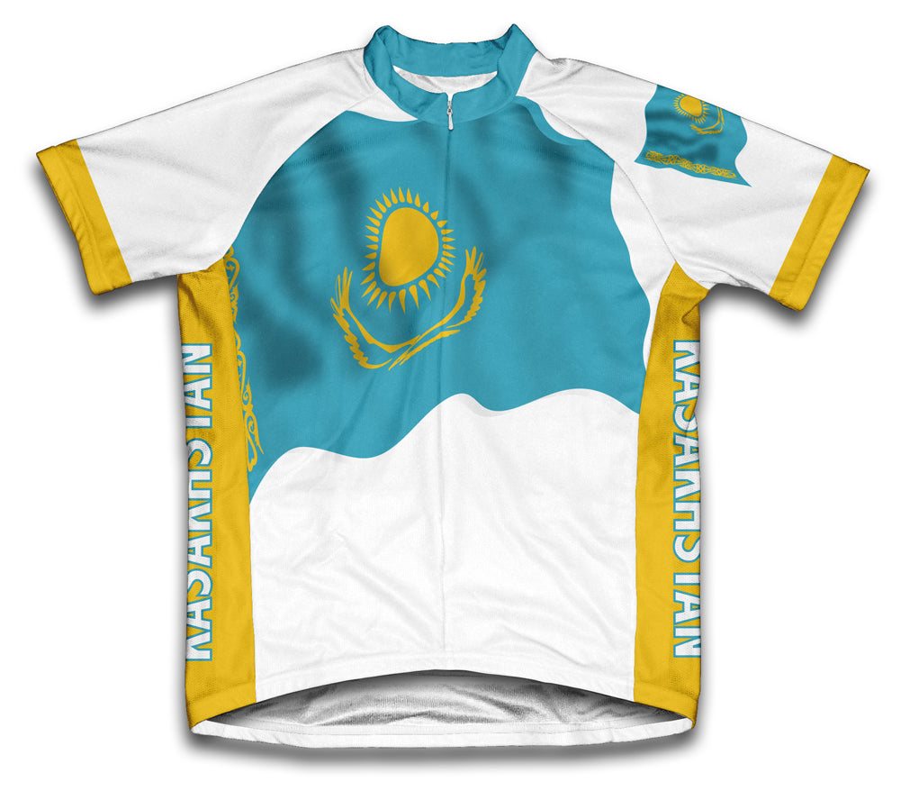 Kasakhstan Flag Cycling Jersey for Men and Women