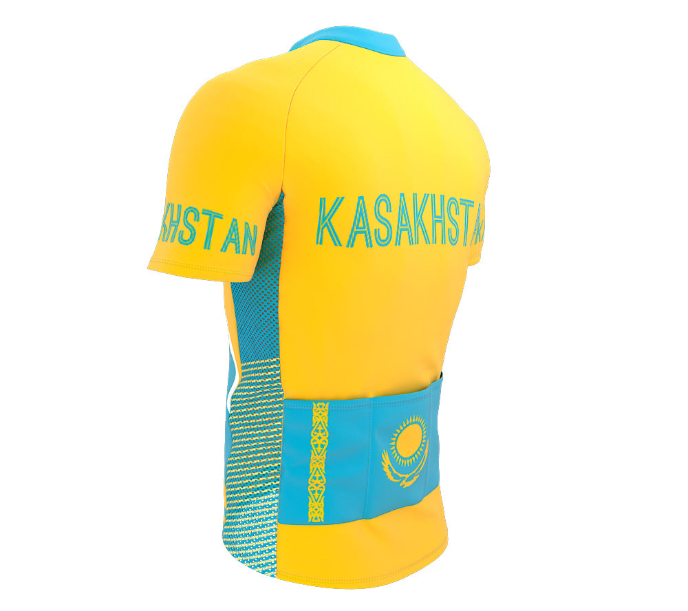 Kasakhstan  Full Zipper Bike Short Sleeve Cycling Jersey