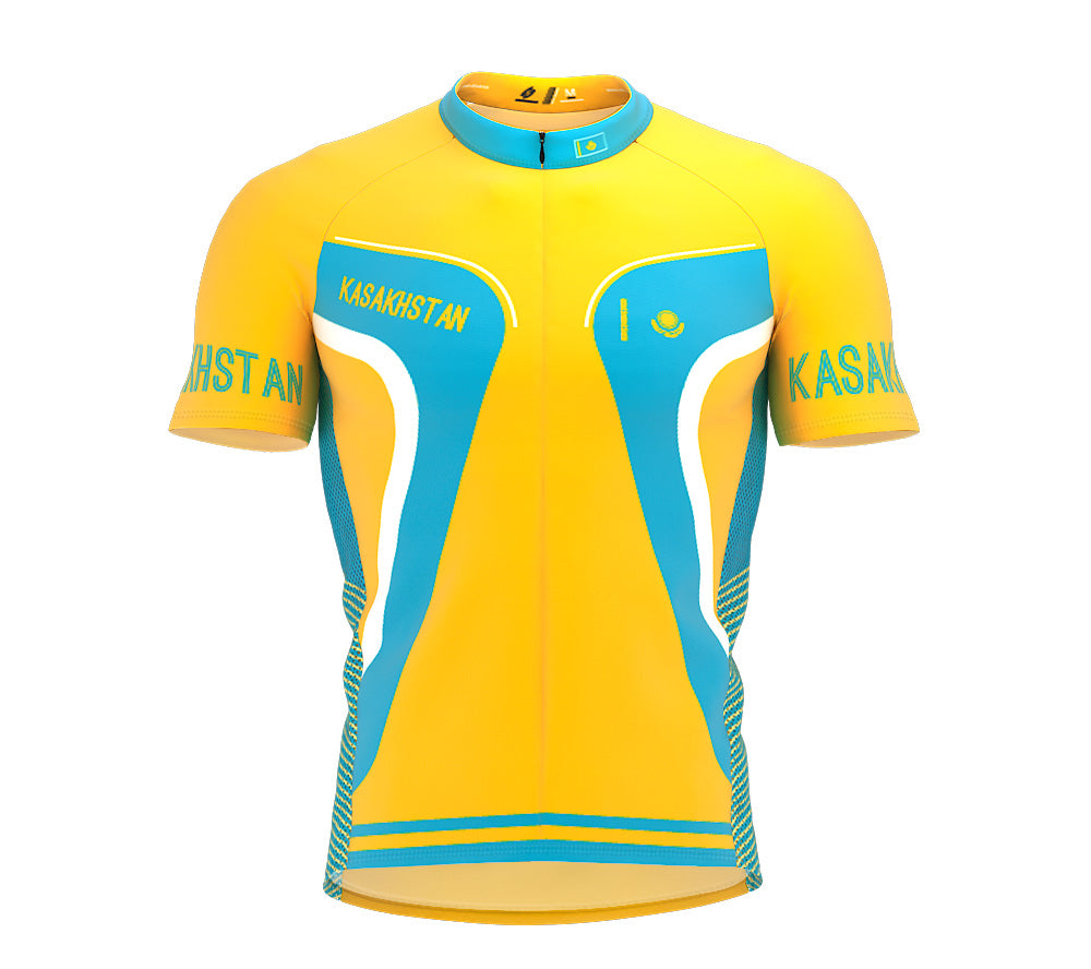 Kasakhstan  Full Zipper Bike Short Sleeve Cycling Jersey