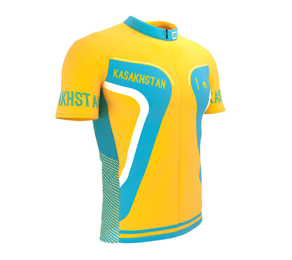 Kasakhstan  Full Zipper Bike Short Sleeve Cycling Jersey