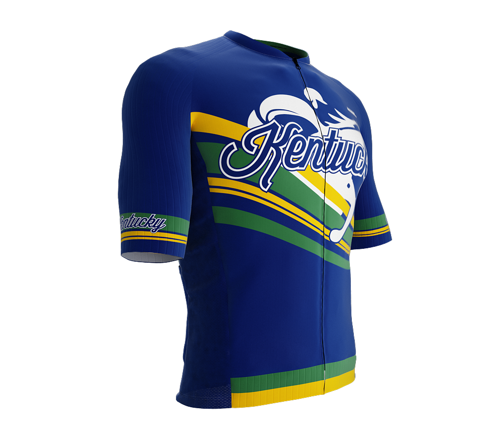 ScudoPro Pro-Elite Short Sleeve Cycling Jersey Kentucky USA State Icon landmark symbol identity  | Men and Women