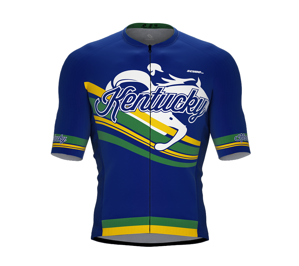 ScudoPro Pro-Elite Short Sleeve Cycling Jersey Kentucky USA State Icon landmark symbol identity  | Men and Women