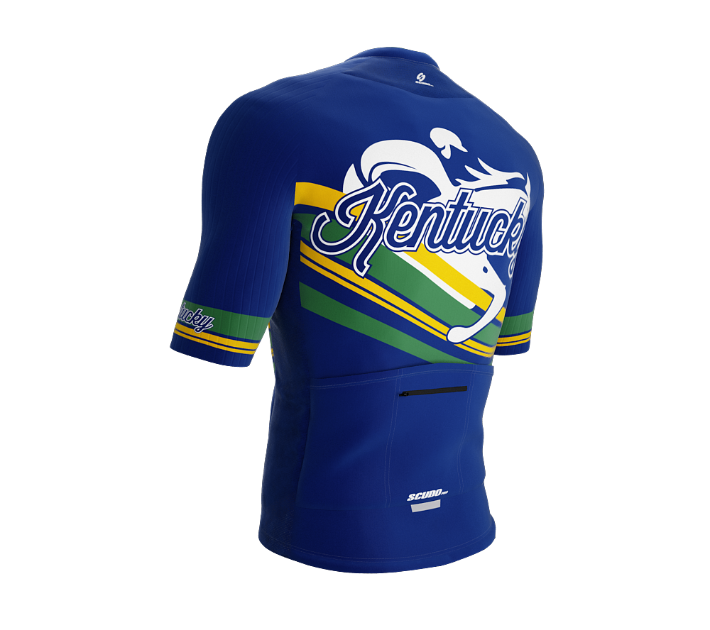 ScudoPro Pro-Elite Short Sleeve Cycling Jersey Kentucky USA State Icon landmark symbol identity  | Men and Women