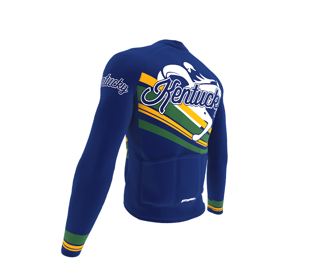 ScudoPro Pro Thermal Long Sleeve Cycling Jersey Kentucky USA state Icon landmark identity  | Men and Women
