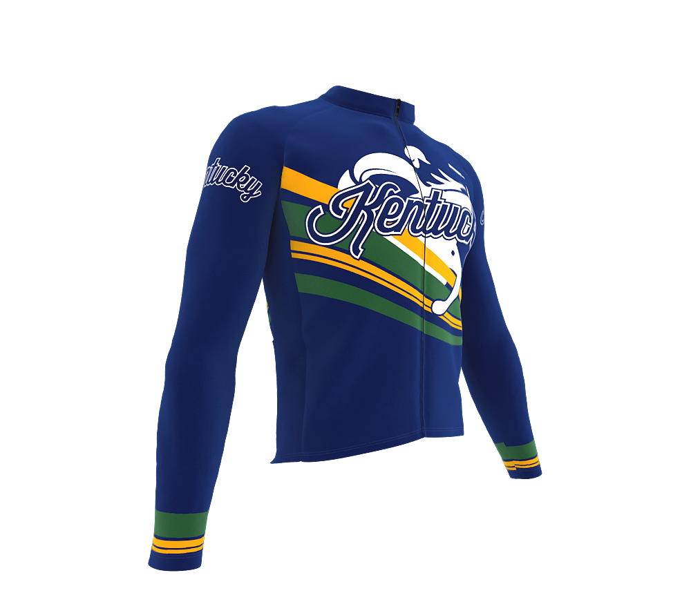 ScudoPro Pro Thermal Long Sleeve Cycling Jersey Kentucky USA state Icon landmark identity  | Men and Women