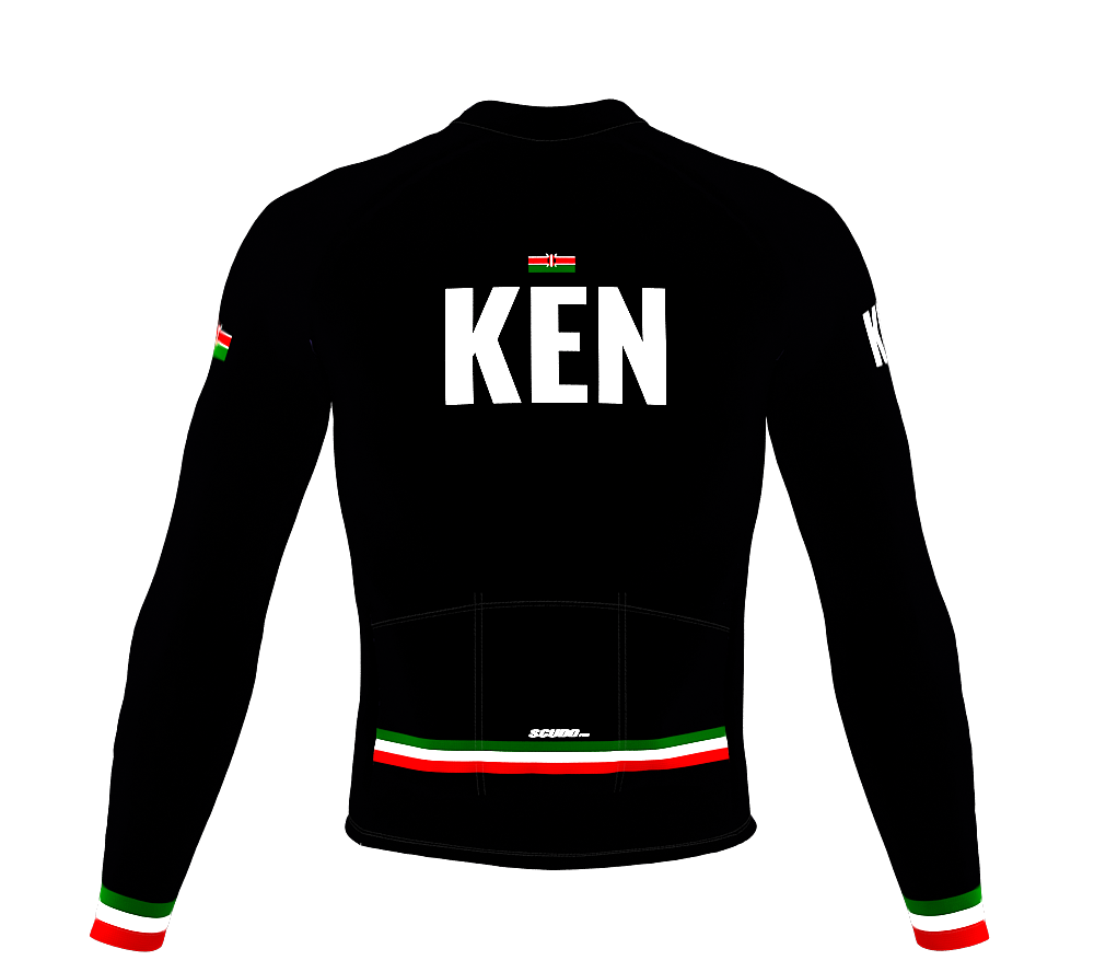 ScudoPro Pro Thermal Long Sleeve Cycling Jersey Country CODE Kenya Black | Men and Women