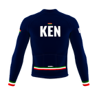 ScudoPro Pro Thermal Long Sleeve Cycling Jersey Country CODE Kenya Blue | Men and Women