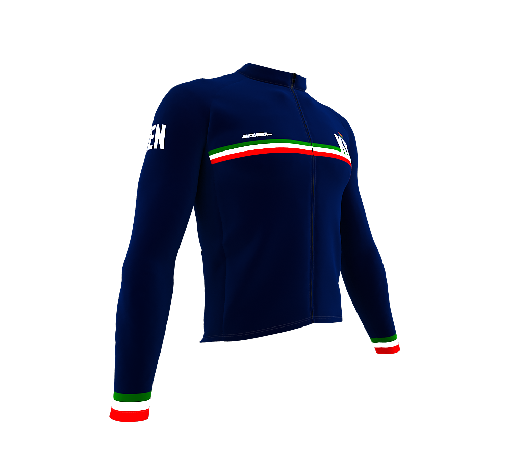 ScudoPro Pro Thermal Long Sleeve Cycling Jersey Country CODE Kenya Blue | Men and Women