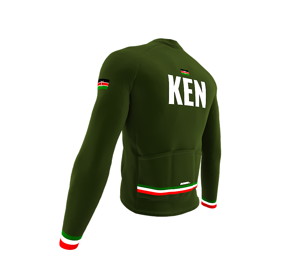 ScudoPro Pro Thermal Long Sleeve Cycling Jersey Country CODE Kenya Green | Men and Women