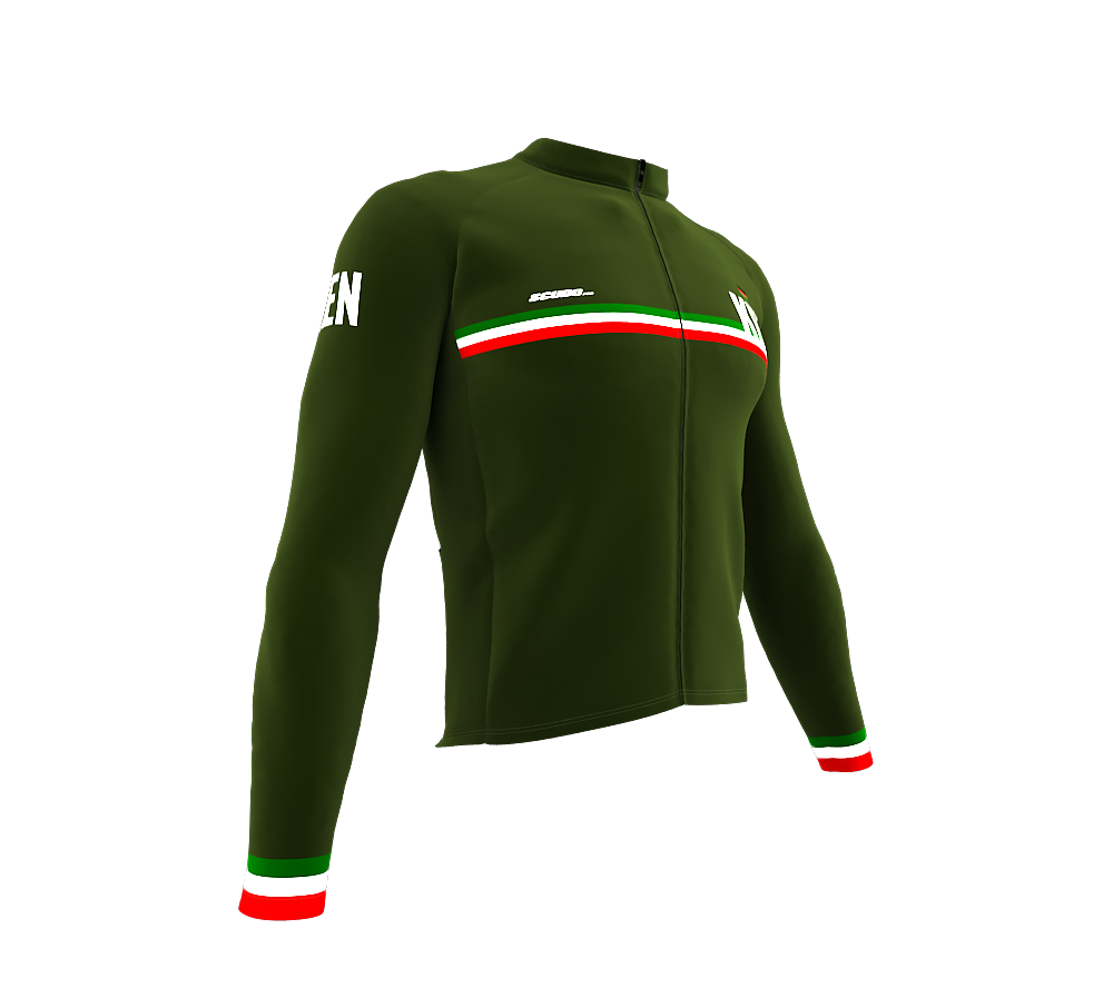 ScudoPro Pro Thermal Long Sleeve Cycling Jersey Country CODE Kenya Green | Men and Women