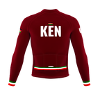 ScudoPro Pro Thermal Long Sleeve Cycling Jersey Country CODE Kenya Vine | Men and Women