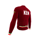 ScudoPro Pro Thermal Long Sleeve Cycling Jersey Country CODE Kenya Vine | Men and Women