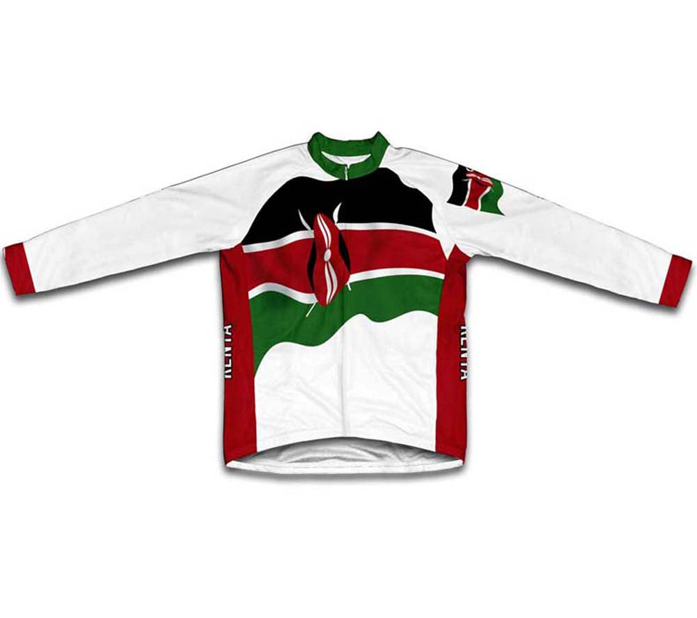 Kenya Flag Winter Thermal Cycling Jersey