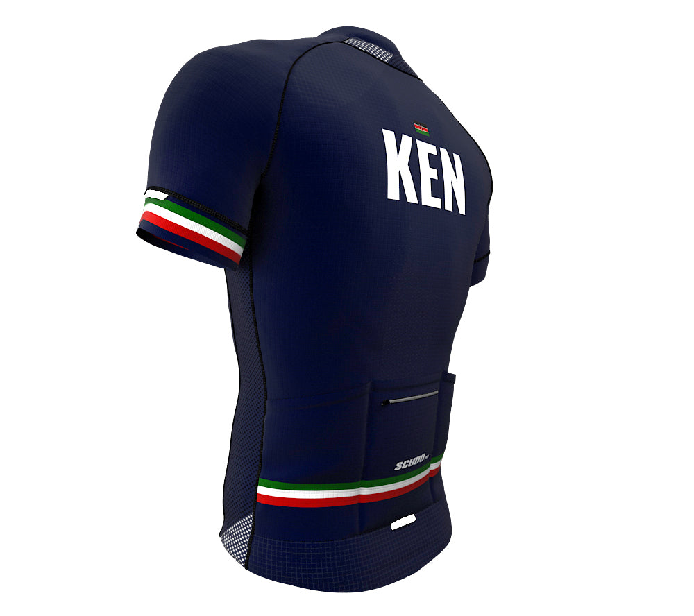 Kenya Blue CODE Short Sleeve Cycling PRO Jersey for Men and Women