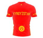 Kyrgyzstan  Full Zipper Bike Short Sleeve Cycling Jersey