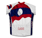 Laos Flag Winter Thermal Cycling Jersey