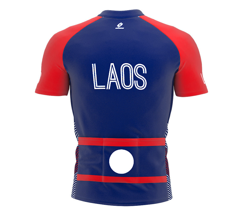Laos  Full Zipper Bike Short Sleeve Cycling Jersey