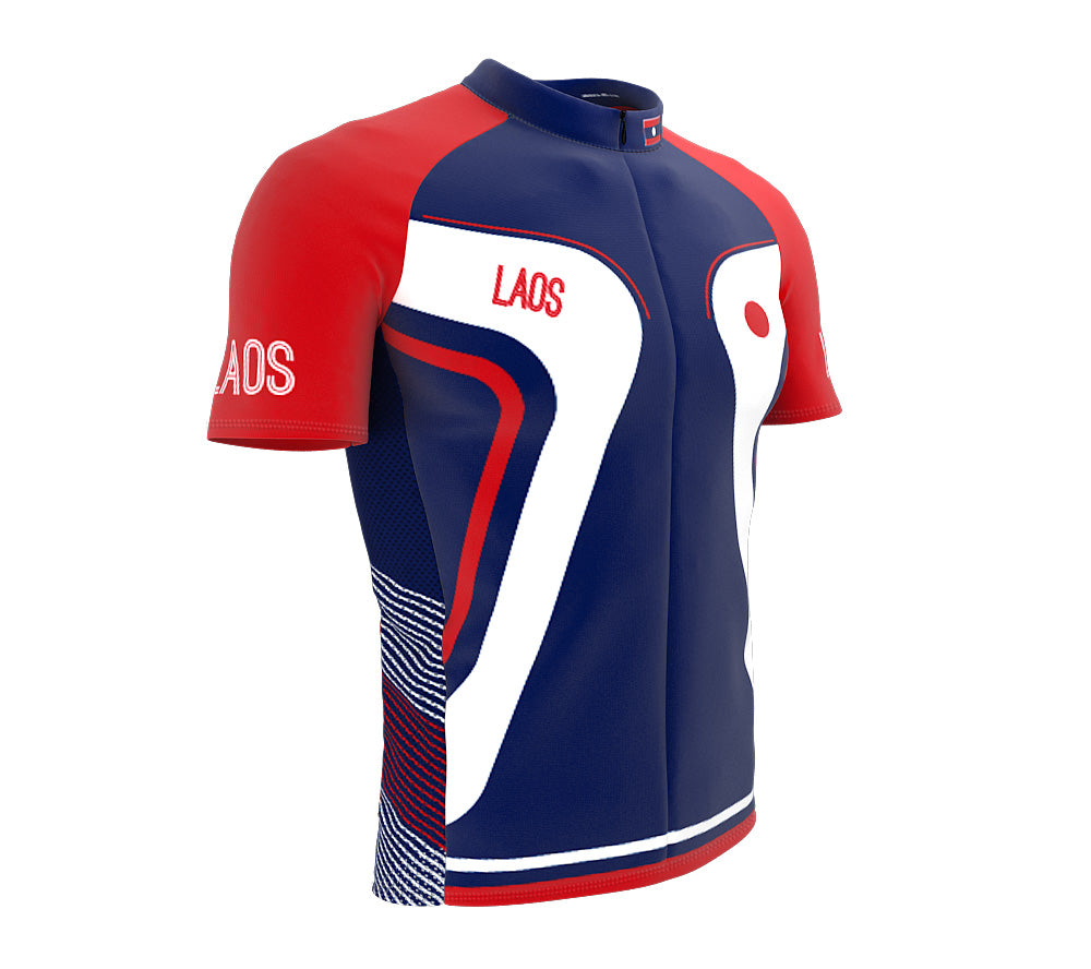 Laos  Full Zipper Bike Short Sleeve Cycling Jersey