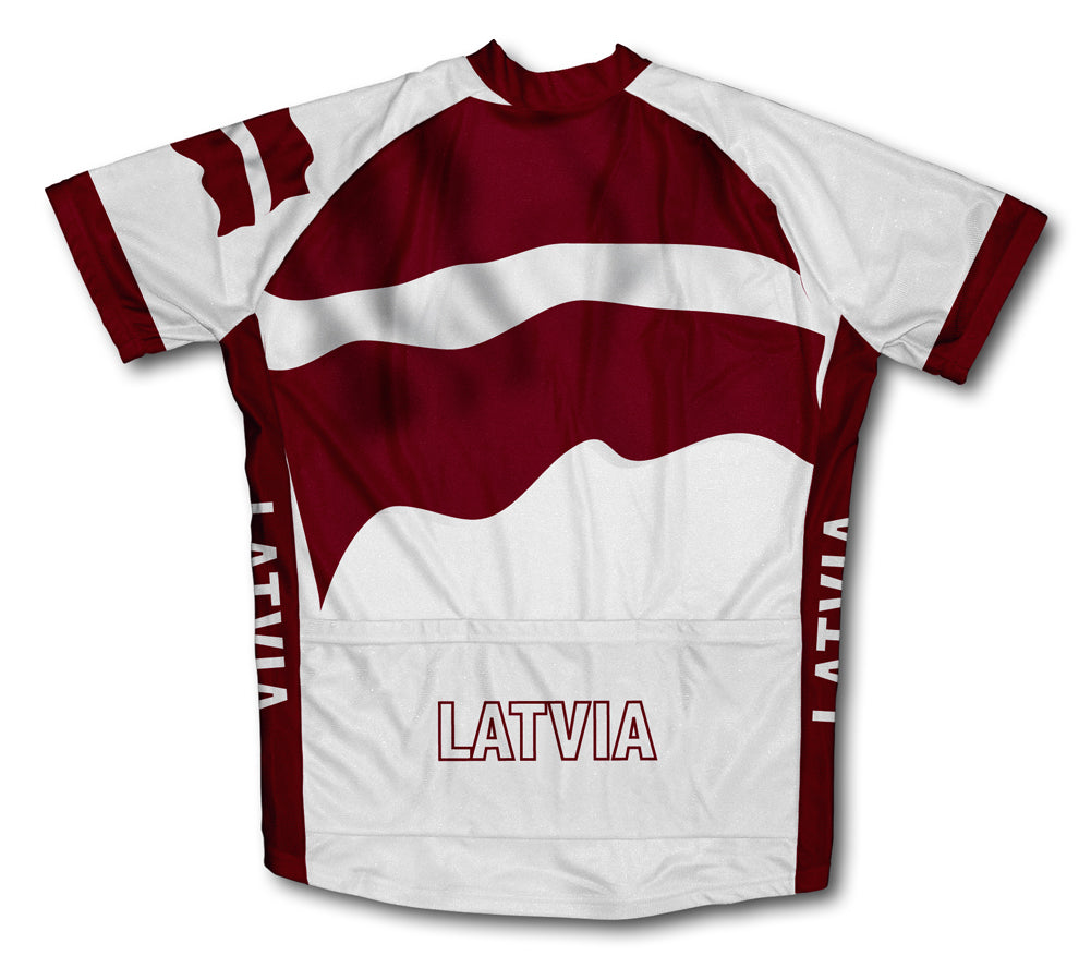 Latvia Flag Cycling Jersey for Men and Women