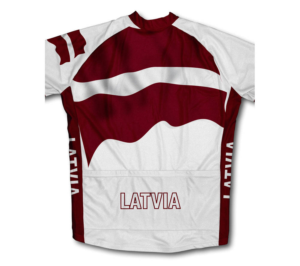 Latvia Flag Cycling Jersey for Men and Women