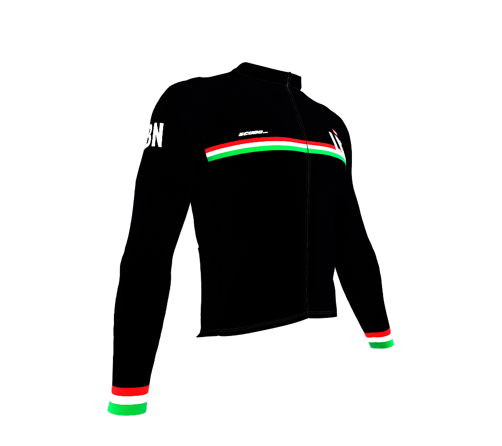 ScudoPro Pro Thermal Long Sleeve Cycling Jersey Country CODE Lebanon Black | Men and Women