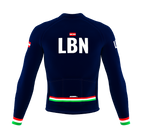 ScudoPro Pro Thermal Long Sleeve Cycling Jersey Country CODE Lebanon Blue | Men and Women