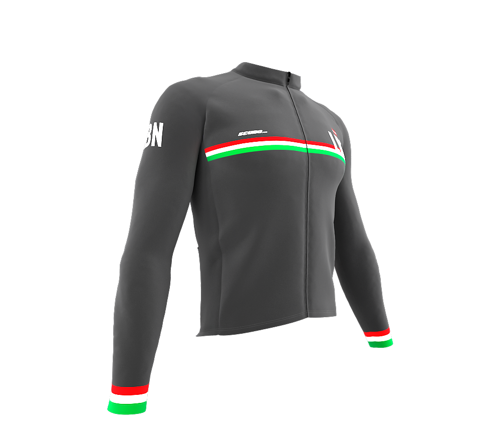ScudoPro Pro Thermal Long Sleeve Cycling Jersey Country CODE Lebanon Gray | Men and Women