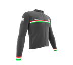 ScudoPro Pro Thermal Long Sleeve Cycling Jersey Country CODE Lebanon Gray | Men and Women