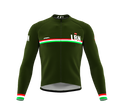 ScudoPro Pro Thermal Long Sleeve Cycling Jersey Country CODE Lebanon Green | Men and Women