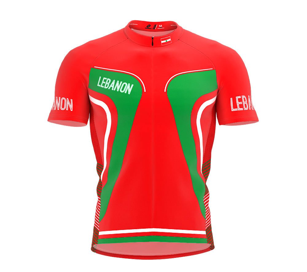 Lebanon  Full Zipper Bike Short Sleeve Cycling Jersey