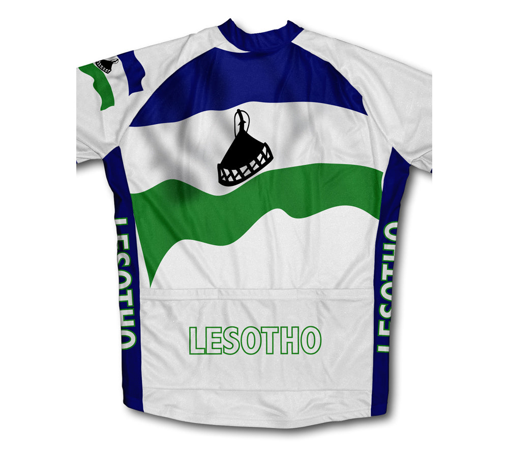 Lesotho Flag Winter Thermal Cycling Jersey