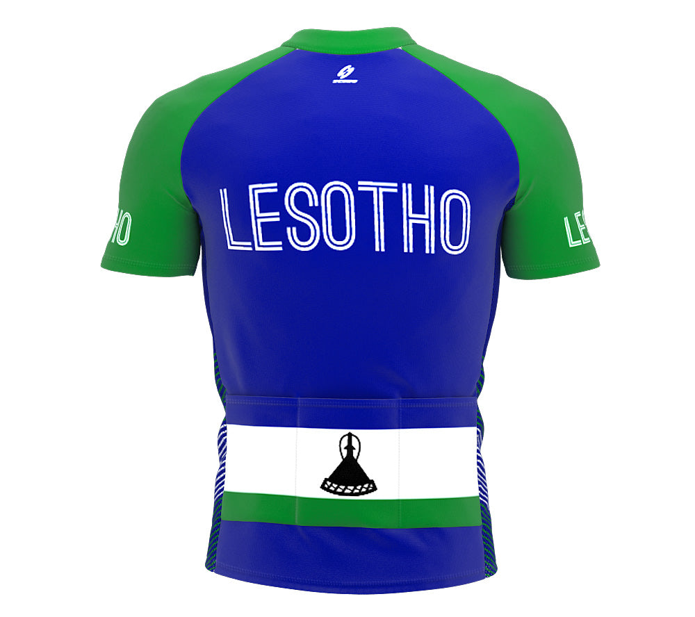 Lesotho  Full Zipper Bike Short Sleeve Cycling Jersey