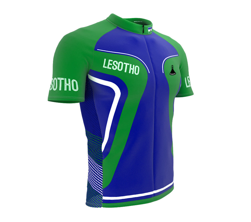 Lesotho  Full Zipper Bike Short Sleeve Cycling Jersey
