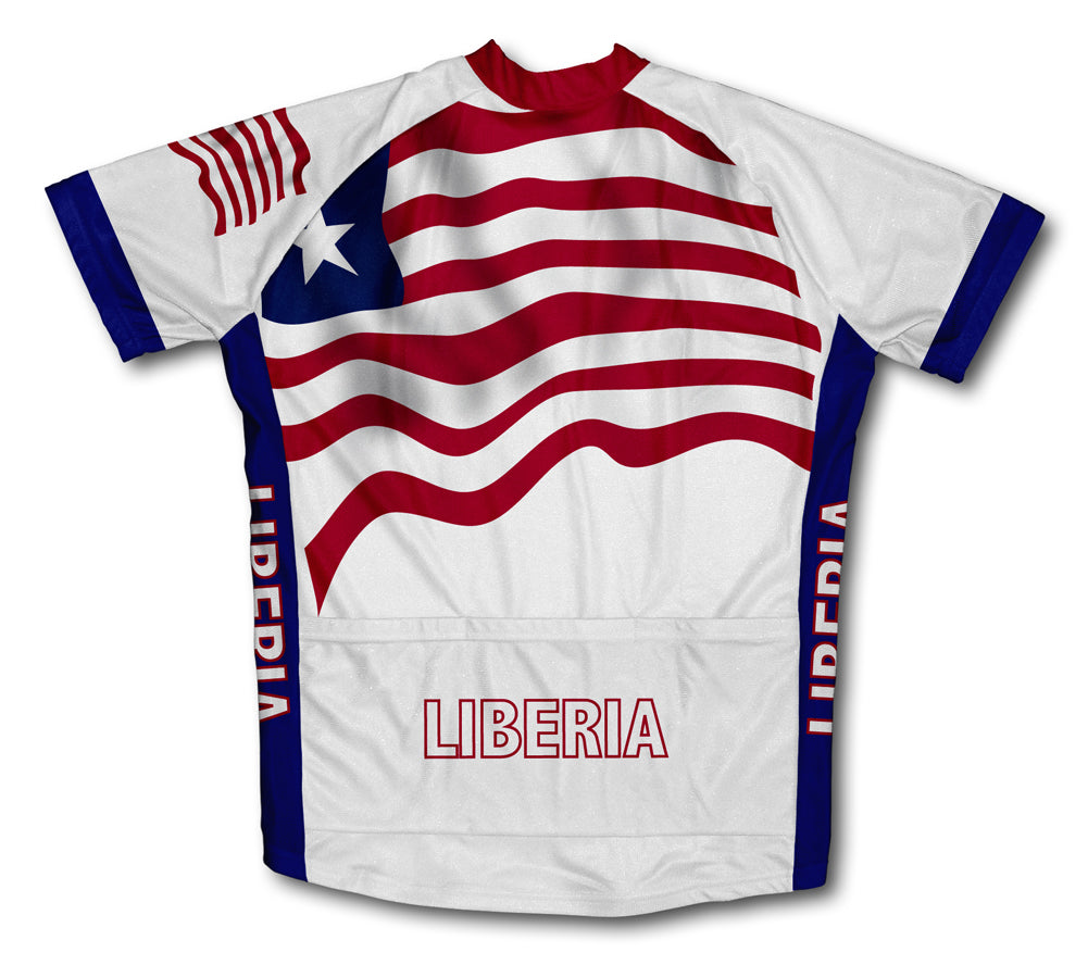 Liberia Flag Cycling Jersey for Men and Women