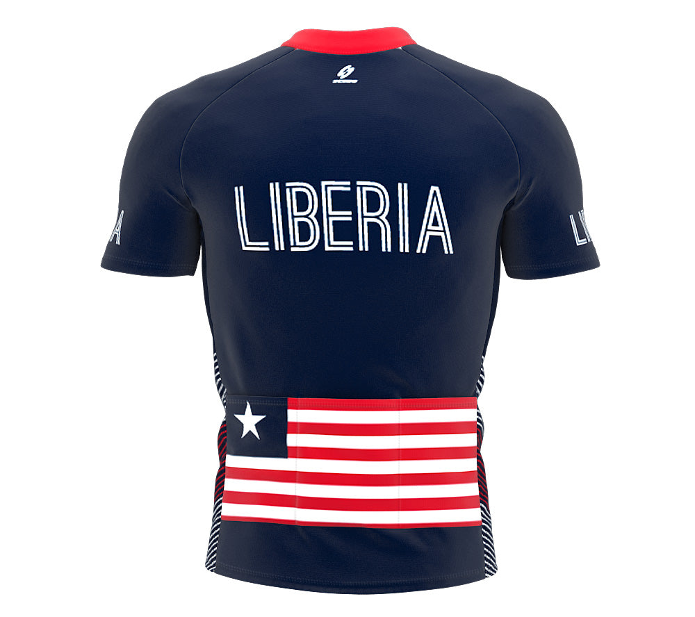 Liberia  Full Zipper Bike Short Sleeve Cycling Jersey
