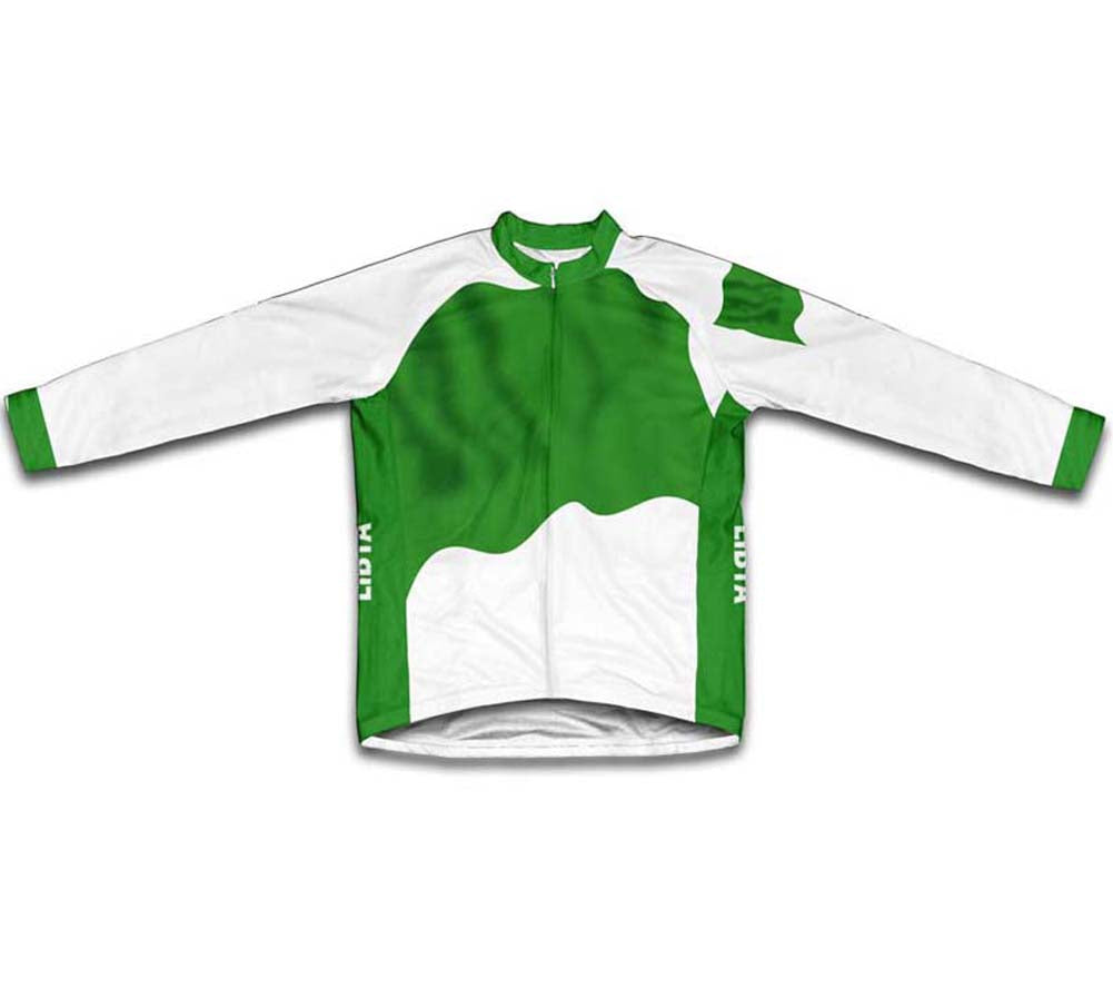 Libya Flag Winter Thermal Cycling Jersey