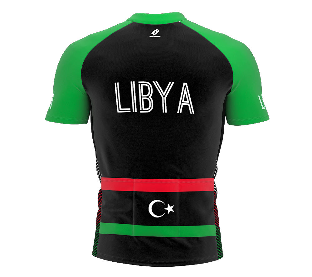 Libya  Full Zipper Bike Short Sleeve Cycling Jersey