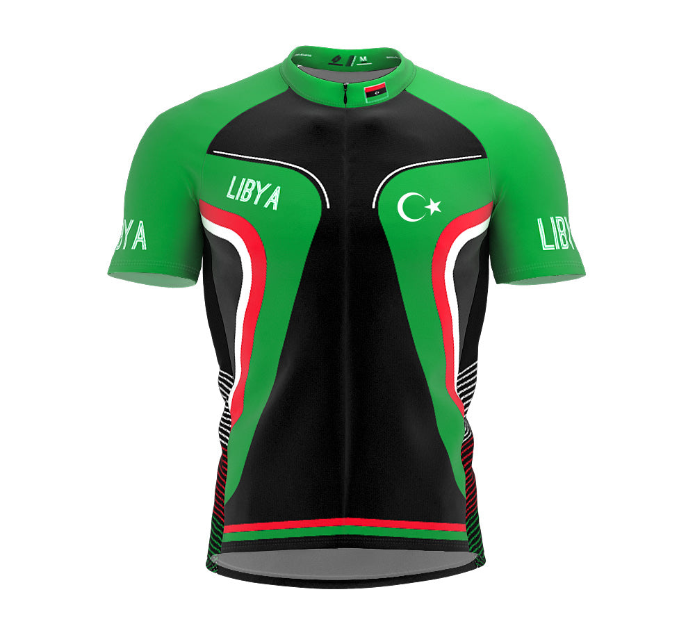 Libya  Full Zipper Bike Short Sleeve Cycling Jersey