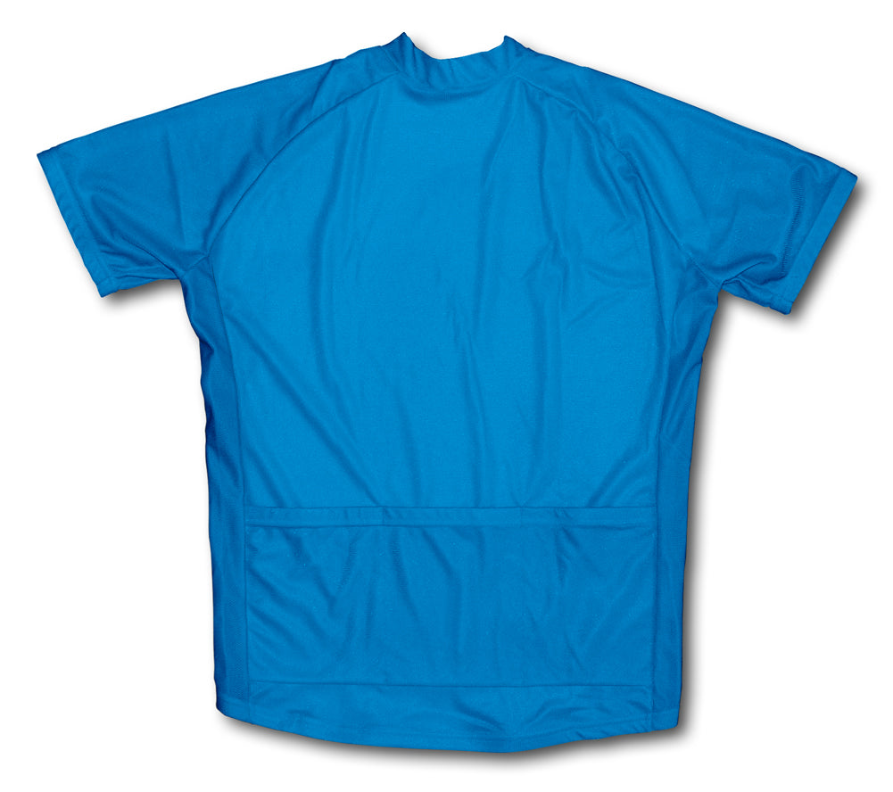 Light Blue Short Sleeve Cycling Jersey for Men and Women