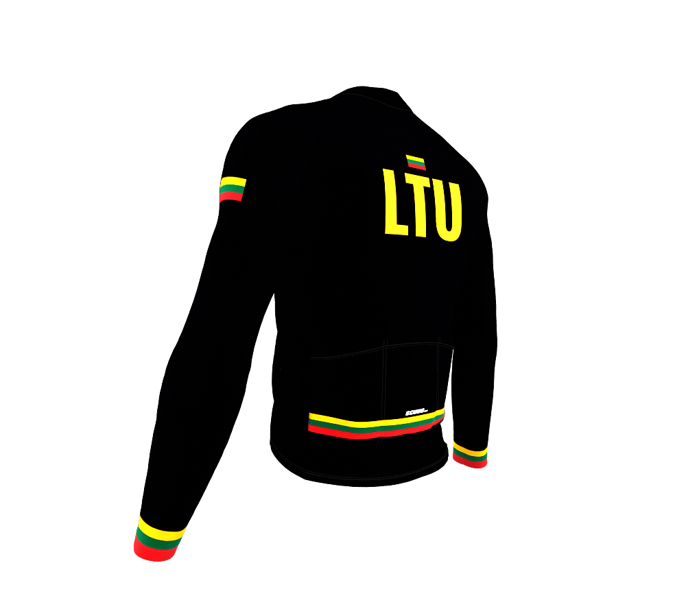 ScudoPro Pro Thermal Long Sleeve Cycling Jersey Country CODE Lithuania Black | Men and Women