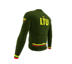 ScudoPro Pro Thermal Long Sleeve Cycling Jersey Country CODE Lithuania Green | Men and Women