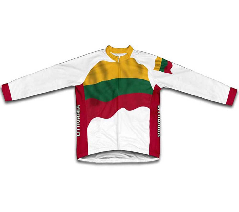 Lithuania Flag Winter Thermal Cycling Jersey